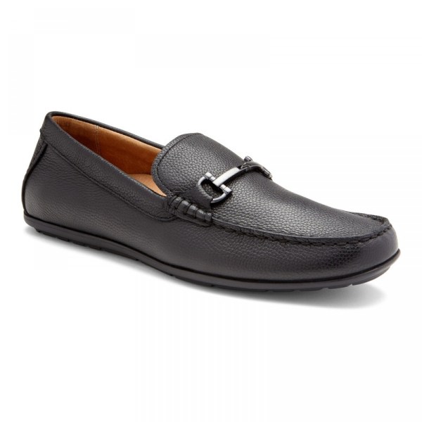 Vionic Dress Shoes Ireland - Mason Driving Moc Black - Mens Shoes For Sale | KMCSQ-9605